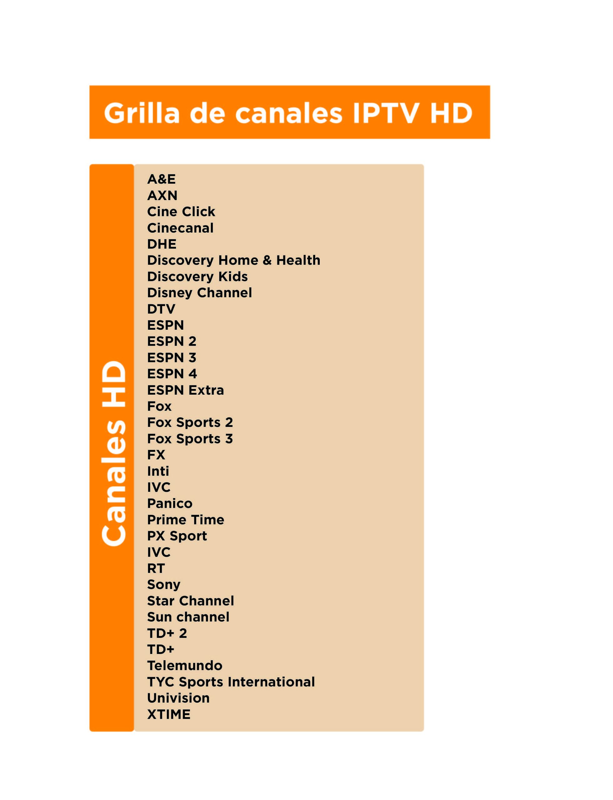 Canales HD Navégalo IPTV